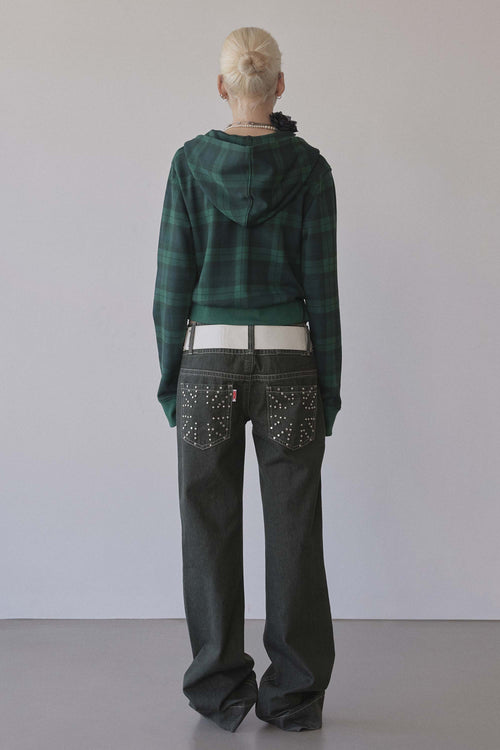 Cottage Zip-Up Hoodie Check